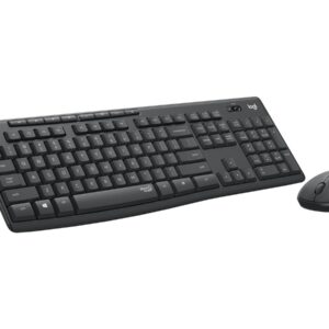 Logitech MK295 Silent - Conjunto de teclado e rato - sem fios - 2.4 GHz - QWERTZ - Checo - grafite