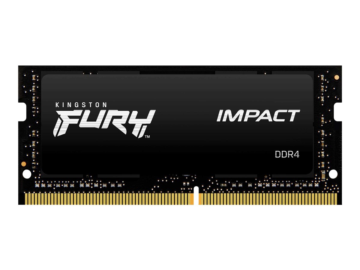 Kingston FURY Impact - DDR4 - módulo - 16 GB - SO DIMM 260-pinos - 3200 MHz / PC4-25600 - CL20 - 1.2 V - unbuffered - sem ECC - preto