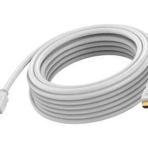 3 m HDMI cable - 8k at 60 hz - HDMI version 2.1 - 48 gbps - double shielded - gold plated connectors - HDMI (m) to HDMI (m) - outer diameter 7.3 mm - 28 awg - white