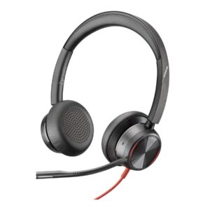 Poly Blackwire 8225 - Blackwire 8200 series - auscultadores - no ouvido - com cabo - cancelamento de ruído activo - USB-C - preto - Certificado para Microsoft Teams, certificação UC - Replaces Poly SKU 214409-01