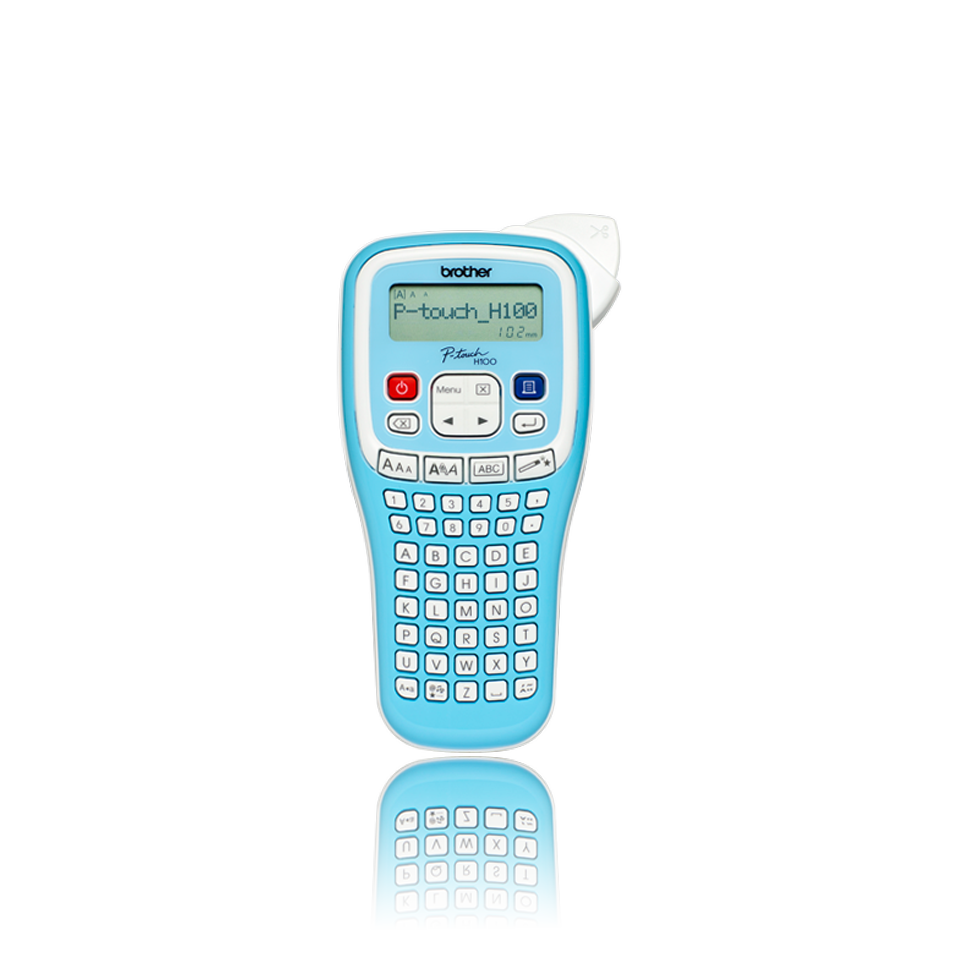 Brother P-Touch PT-H100 - Etiquetadora - P/B - tranferência térmica - Rolo (1,2 cm) - 180 dpi - até 20 mm/ s - cortador - azul