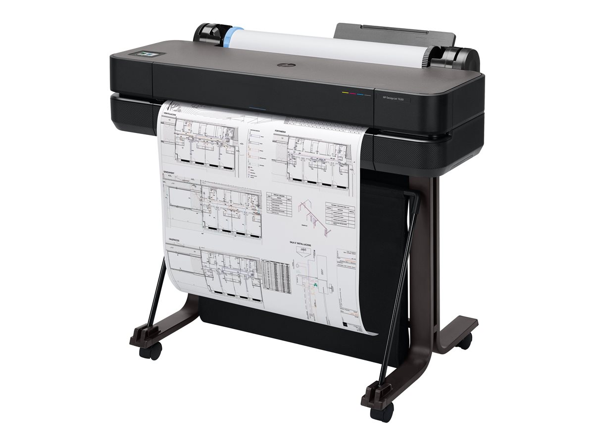 HP DesignJet T630 - 2025 Edition - 24" impressora de grande formato - a cores - jacto de tinta - Rolo A1 (61,0 cm x 45,7 m), A1, ANSI D - 2400 x 1200 ppp - até 0.5 min/ página - USB 2.0, Gigabit LAN, Wi-Fi(n) - cortador