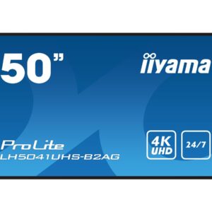 iiyama ProLite LH5041UHS-B2AG - 50" Classe Diagonal ecrã LCD com luz de fundo LED - sinalização digital - com leitor multimédia SoC incorporado - 4K UHD (2160p) 3840 x 2160 - preto, brilhante