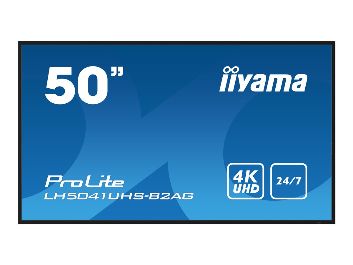 iiyama ProLite LH5041UHS-B2AG - 50" Classe Diagonal ecrã LCD com luz de fundo LED - sinalização digital - com leitor multimédia SoC incorporado - 4K UHD (2160p) 3840 x 2160 - preto, brilhante