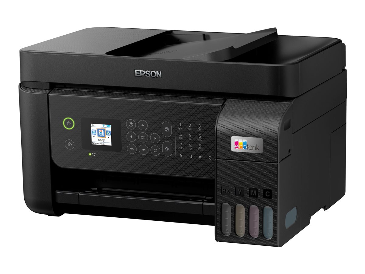 Epson EcoTank ET-4800 - Impressora multi-funções - a cores - jacto de tinta - recarregável - A4 (media) - até 10 ppm (impressão) - 100 folhas - 33.6 Kbps - USB, LAN, Wi-Fi - preto