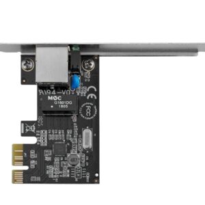 StarTech.com 1 Port PCIe Gigabit Network Server Adapter NIC Card - Dual Profile - Gigabit Desktop Adapter REV E Intel 6 Chip support (ST1000SPEX2) - Adaptador de rede - PCI Express x1 baixo perfil - Gigabit Ethernet - para P/N: ET91000SM10, ET91000SM