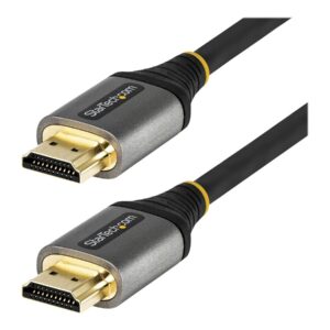 StarTech.com 6ft (2m) Premium Certified HDMI 2.0 Cable with Ethernet, High Speed Ultra HD 4K 60Hz HDMI Cable HDR10, ARC, HDMI Cord For Ultra HD Monitors, TVs, Displays, w/ TPE Jacket - Durable HDMI Video Cable (HDMMV2M) - Alta Velocidade Premium - ca