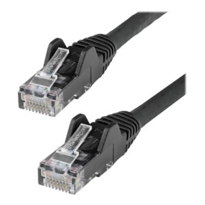StarTech.com 5m LSZH CAT6 Ethernet Cable, 10 Gigabit Snagless RJ45 100W PoE Network Patch Cord with Strain Relief, CAT 6 10GbE UTP, Black, Individually Tested/ETL, Low Smoke Zero Halogen - Category 6 - 24AWG (N6LPATCH5MBK) - cabo patch - 5 m - preto