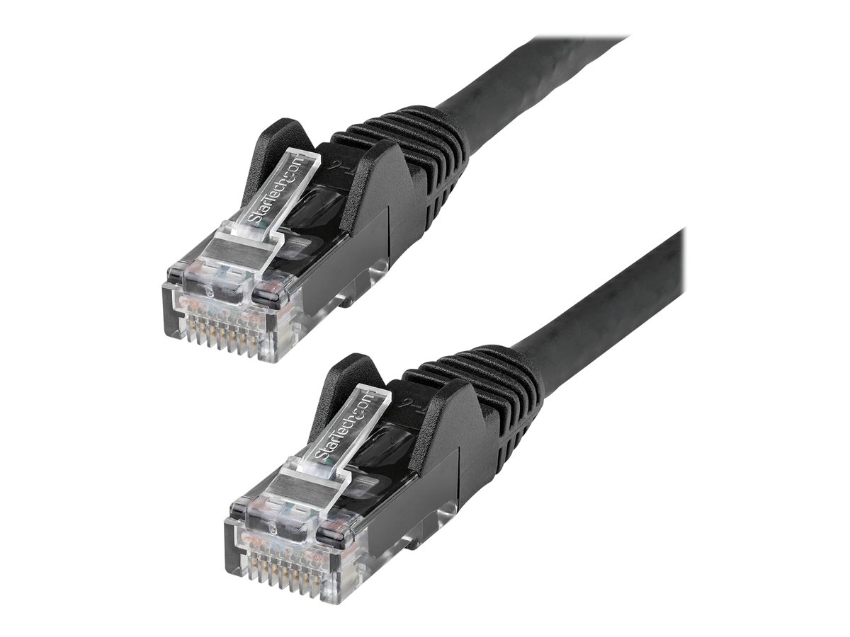 StarTech.com 5m LSZH CAT6 Ethernet Cable, 10 Gigabit Snagless RJ45 100W PoE Network Patch Cord with Strain Relief, CAT 6 10GbE UTP, Black, Individually Tested/ETL, Low Smoke Zero Halogen - Category 6 - 24AWG (N6LPATCH5MBK) - cabo patch - 5 m - preto