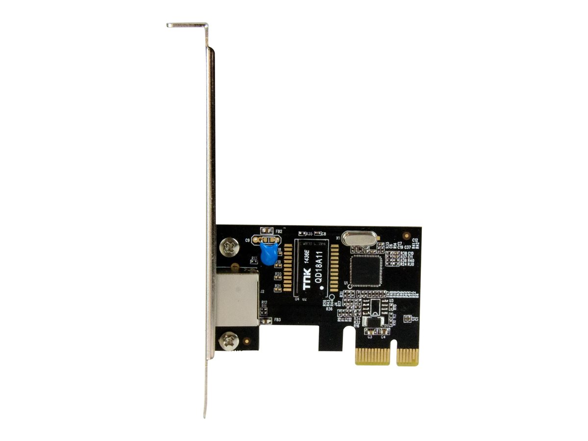 StarTech.com Placa de rede Gigabit Ethernet de 1 porta - PCI Express, Intel I210 NIC - Adaptador de rede - PCI Express x1 baixo perfil - 1GbE - 1000Base-T - preto