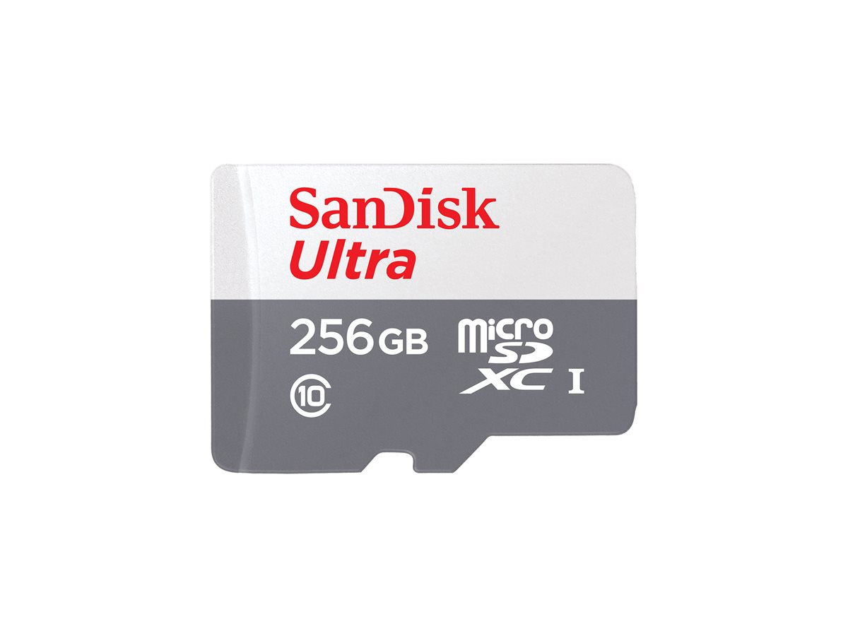 SanDisk Ultra - Cartão de memória flash - 256 GB - Class 10 - microSDXC UHS-I