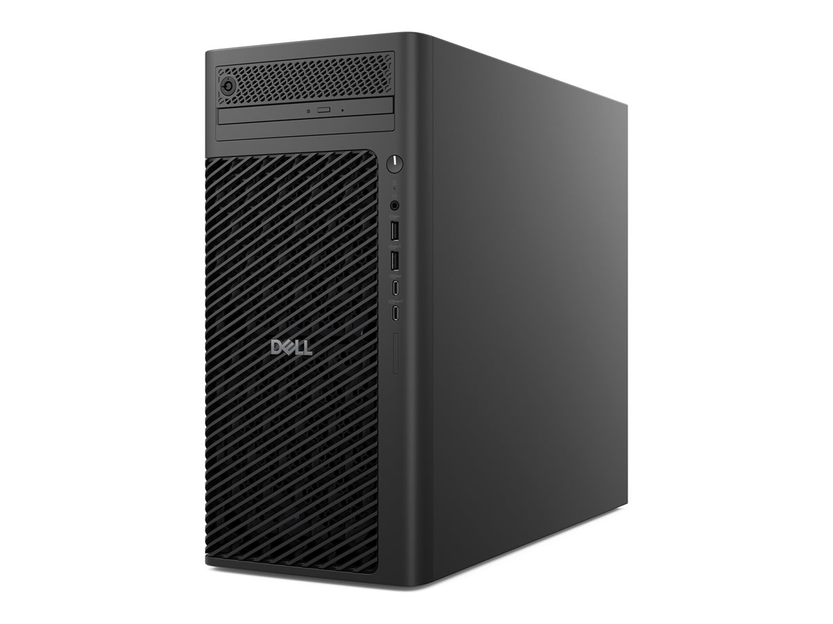 Dell Pro Max Tower T2 FCT2250 - Torre Core Ultra 7 265K / até 5.5 GHz - vPro Enterprise - RAM 32 GB - SSD 1 TB - SED, NVMe, TLC - Intel Graphics - Gigabit Ethernet - Win 11 Pro - monitor: nenhum - preto - BTS - com 3 Anos de Básico no Local