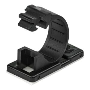 StarTech.com 100 Adhesive Cable Management Clips Black, Network/Ethernet/Office Desk/Computer Cord Organizer, Sticky Cable/Wire Holders, Nylon Self Adhesive Clamp UL/94V-2 Fire Rated - Nylon 66 Plastic - TAA (CBMCC2) - Clips de cabo - preto - Compatí