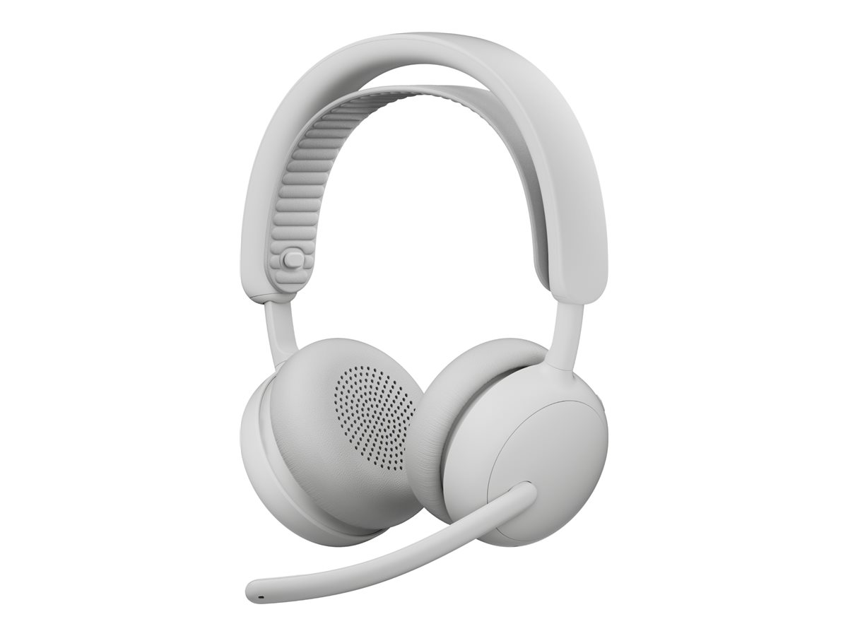 Logitech Zone Wireless 2 ES - Auscultadores - no ouvido - bluetooth - sem fios, com cabo - cancelamento de ruído activo - USB-C - branco sujo - Certificado para Microsoft Teams