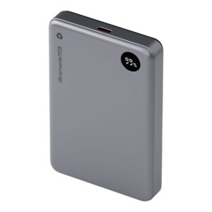 dbramante1928 re-charge - Carregador portátil - 10000 mAh - 38.5 Wh - 20 Watt - 3 A - 2 conectores de saída (magnético, 24 pin USB-C) - cinza