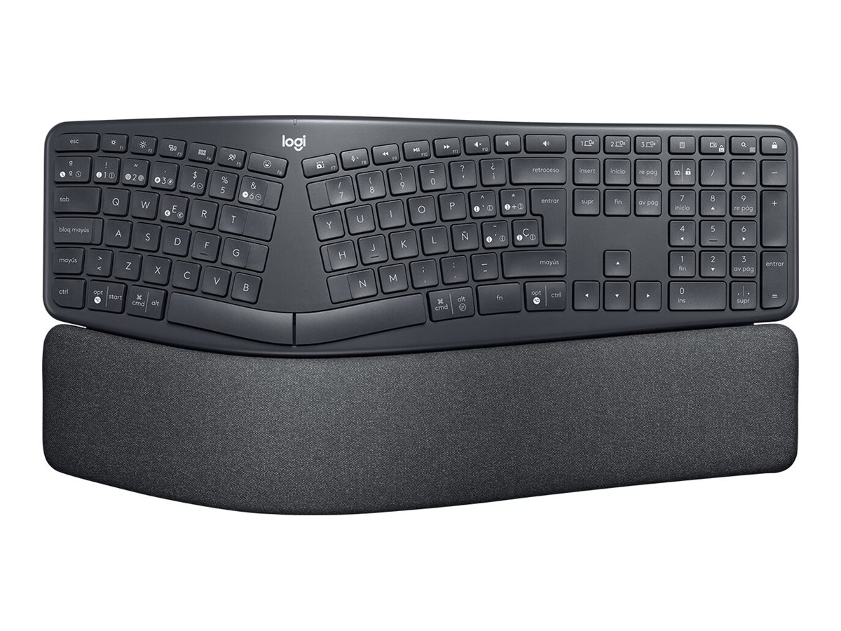 Logitech Ergo Series ERGO K860 for Business - Teclado - full size - sem fios - 2.4 GHz, Bluetooth 5.0 LE - QWERTY - Espanhol - Europa - grafite - Image 2