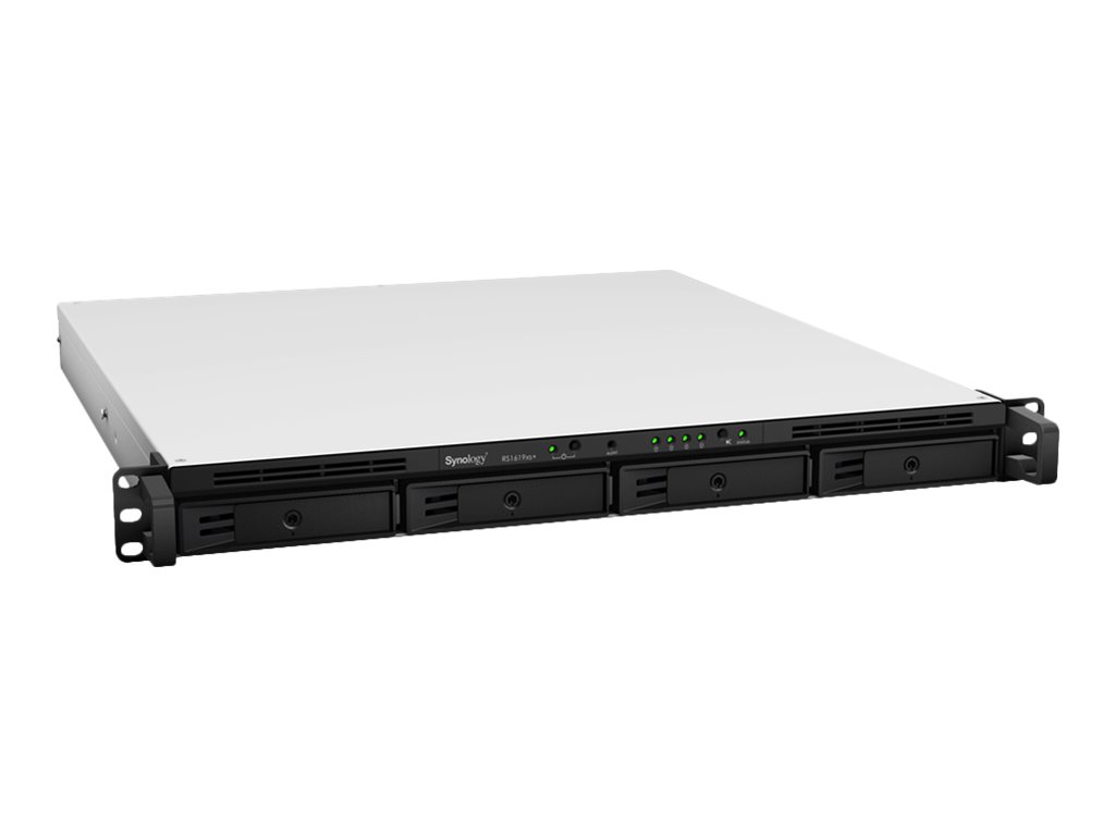 Synology RackStation RS1619xs+ - Servidor NAS - 4 baias - montável em bastidor - SATA 6Gb/s - RAID (expansão de disco rígido) 0, 1, 5, 6, 10, JBOD, RAID F1 - RAM 8 GB - Gigabit Ethernet - iSCSI assistência - 1U - Image 2