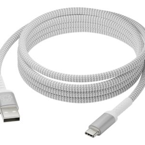 dbramante1928 re-charge - Cabo USB - USB (M) para USB-C (M) - USB 2.0 - 2.5 m - transferência de energia de até 36W, cabo entrançado, 100% plástico reciclado