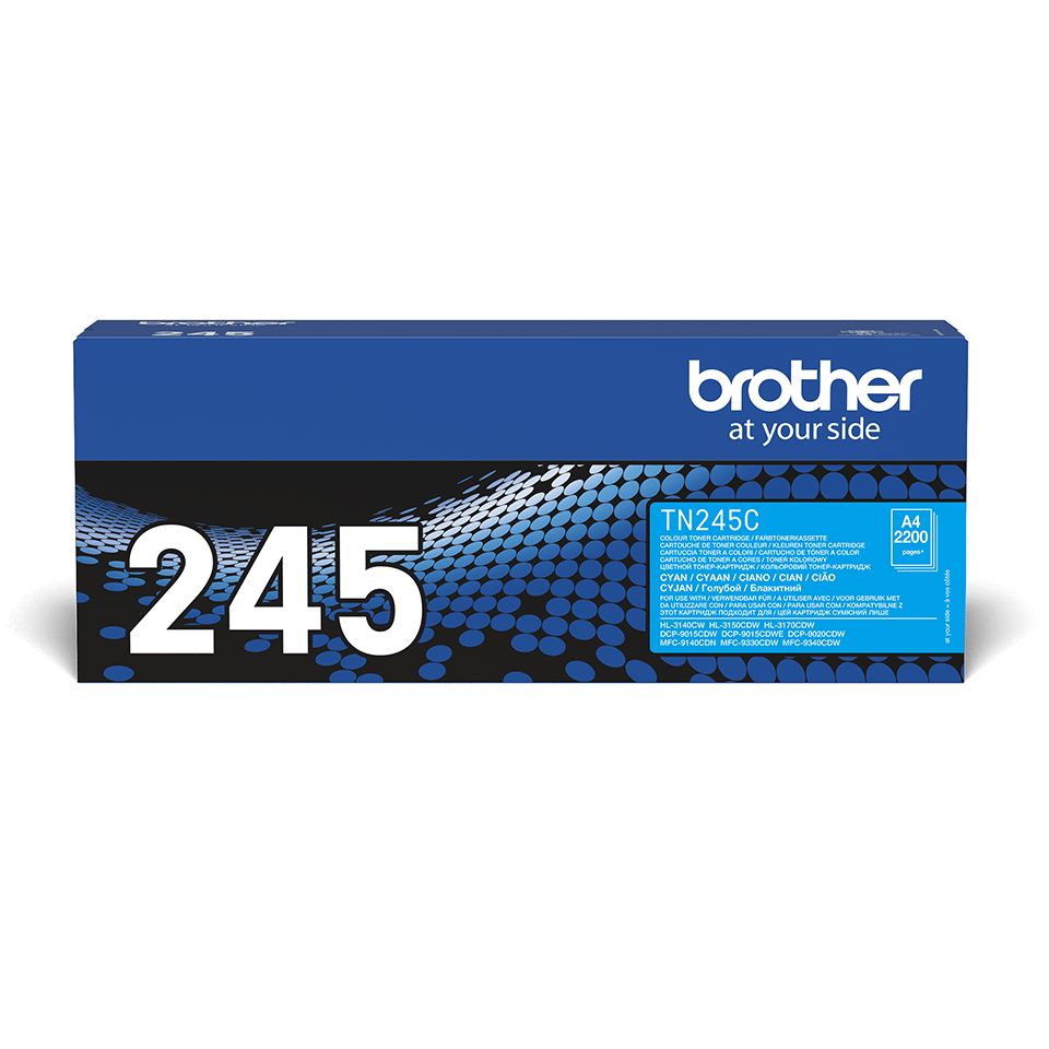 Brother TN245C - Alto Rendimento - azul cyan - original - cartucho de toner - para Brother DCP-9015CDW, DCP-9020CDN, DCP-9020CDW, HL-3150CDW, MFC-9140CDN