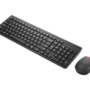 Lenovo Essential Wireless Combo Gen 2 - Conjunto de teclado e rato - sem fios - 2.4 GHz - QWERTY - Português - preto - caixa castanha