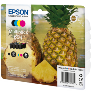 Epson 604 Multipack - Pack de 4 - preto, amarelo, azul cyan, magenta - original - blister com RF/alarme acústico - tinteiro - para Expression Home XP-2200, 2205, 3200, 3205, 4200, 4205, WorkForce WF-2910, 2930, 2935, 2950