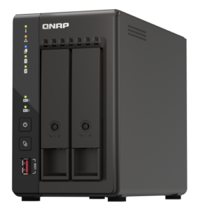 QNAP TS-253E - Servidor NAS - 2 baias - SATA 6Gb/s - RAID (expansão de disco rígido) 0, 1, 5, 6, 10, 50, JBOD, 60 - RAM 8 GB - 2.5 Gigabit Ethernet - iSCSI assistência