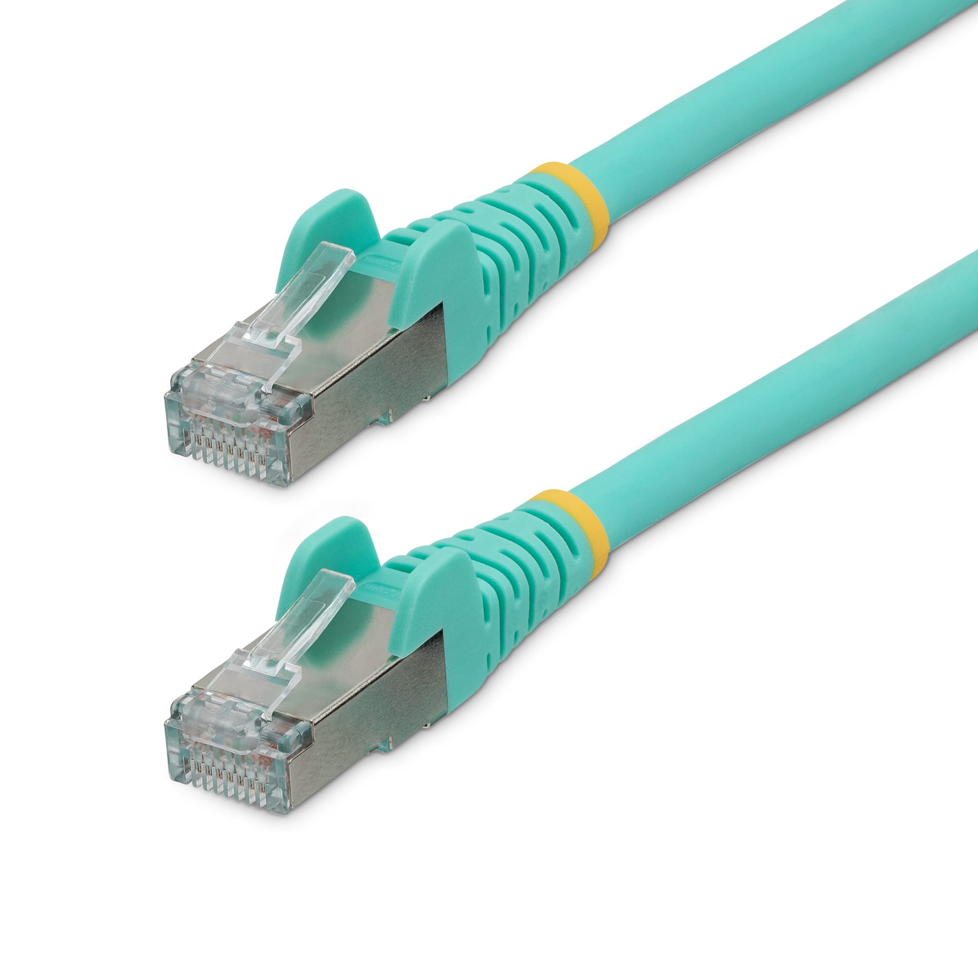 StarTech.com 7m CAT6a Ethernet Cable - Aqua - Low Smoke Zero Halogen (LSZH) - 10GbE 500MHz 100W PoE++ Snagless RJ-45 w/Strain Reliefs S/FTP Network Patch Cord - Cabo patch - RJ-45 (M) para RJ-45 (M) - 7 m - S/FTP - CAT 6a - IEEE 802.3bt - sem halogén