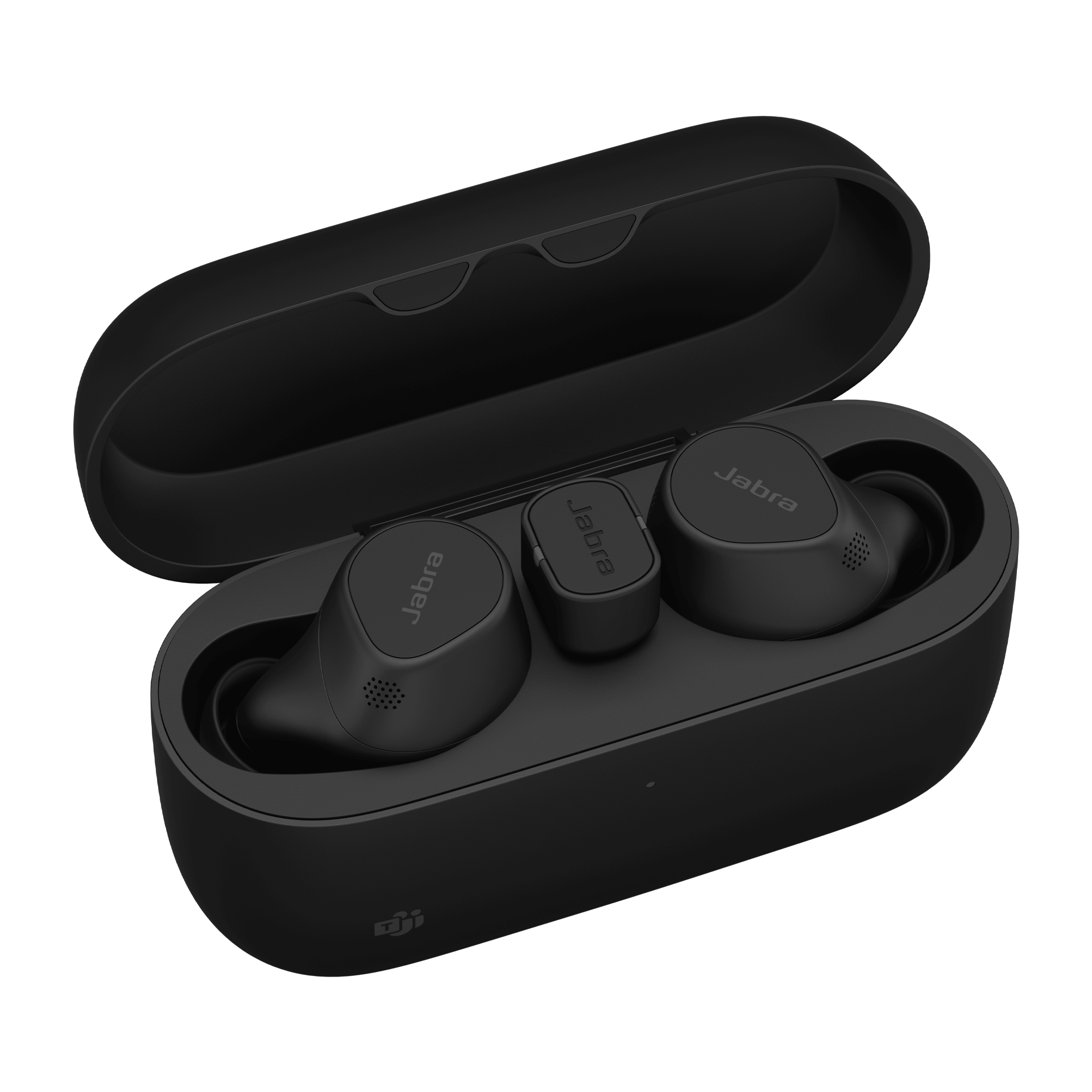Jabra Evolve2 Buds MS - Auscultadores sem fios com microfonoe - intra-auricular - bluetooth - cancelamento de ruído activo - USB-C através de adaptador de Bluetooth - isolamento de ruído - preto - Certificado para Microsoft Teams