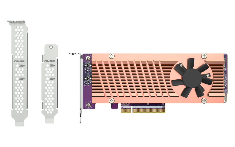 QNAP QM2-2P-384A - Controlador de memória - PCIe 3.0 - baixo perfil - PCIe 3.0 x8 - para QNAP QGD-1600