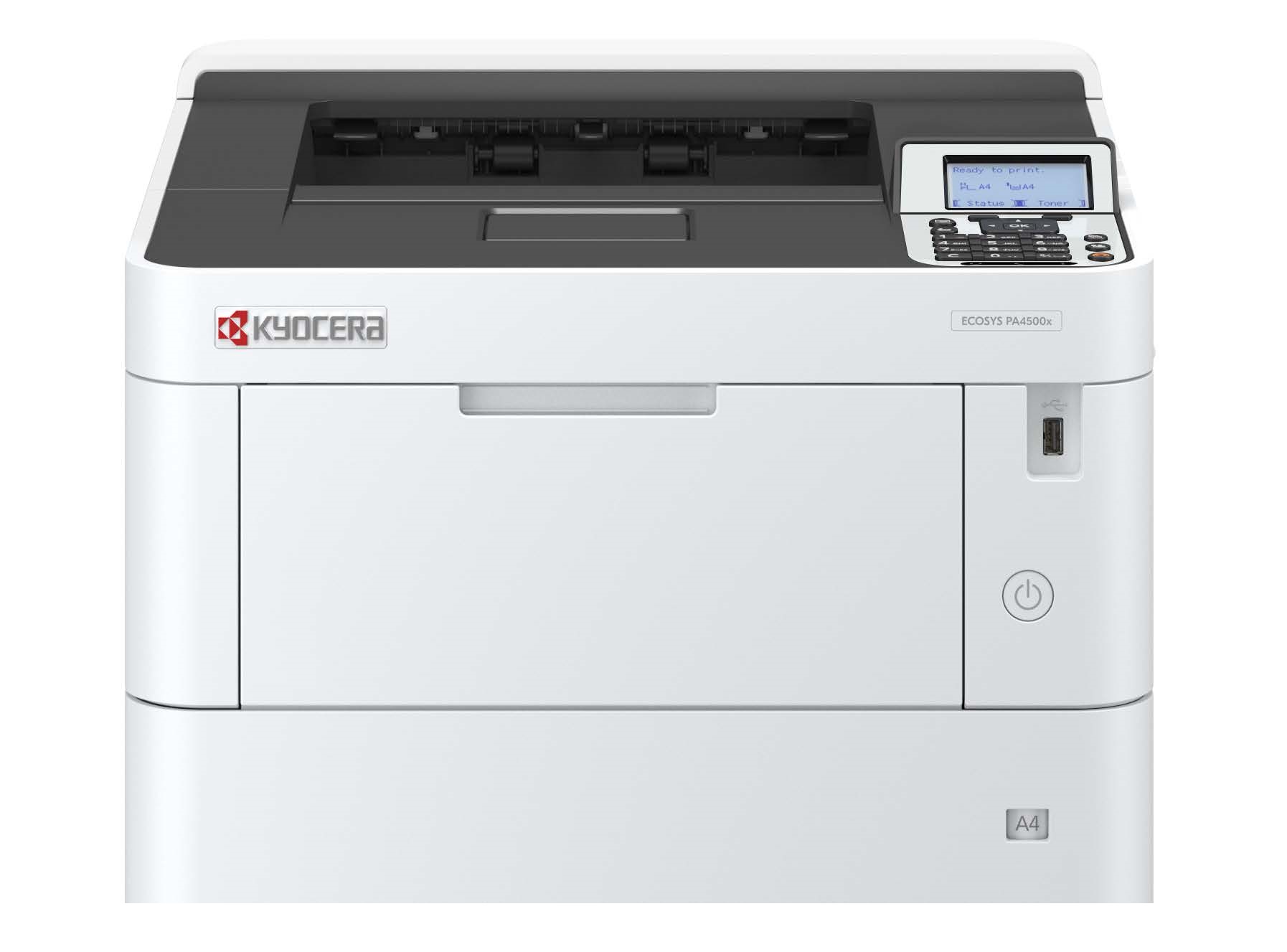 Kyocera ECOSYS PA4500X - Impressora - P/B - Duplex - laser - A4/Legal - 1200 x 1200 ppp - até 45 ppm - capacidade: 600 folhas - USB 2.0, Gigabit LAN, host USB