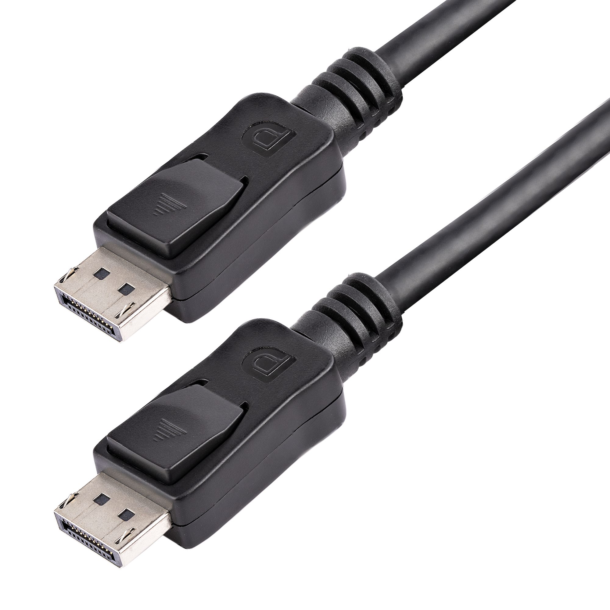 StarTech.com DisplayPort 1.2 Cable w/ Latches - 6ft / 2m - HBR2 - 4K x 2K Display - Certified DP to DP Video Cable M/M (DISPLPORT6L) - Cabo DisplayPort - DisplayPort (M) para DisplayPort (M) - 1.8 m - travada - preto - para P/N: DK31C3HDPDUE, DKM30CH