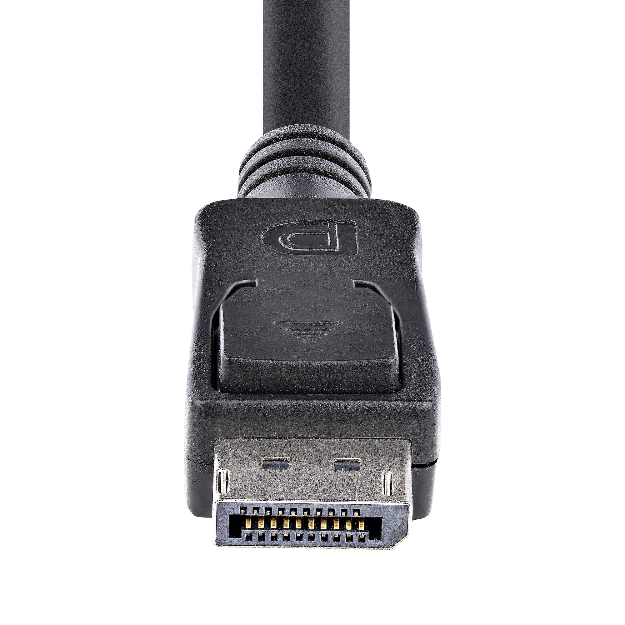 StarTech.com DisplayPort 1.2 Cable w/ Latches - 6ft / 2m - HBR2 - 4K x 2K Display - Certified DP to DP Video Cable M/M (DISPLPORT6L) - Cabo DisplayPort - DisplayPort (M) para DisplayPort (M) - 1.8 m - travada - preto - para P/N: DK31C3HDPDUE, DKM30CH - Image 4