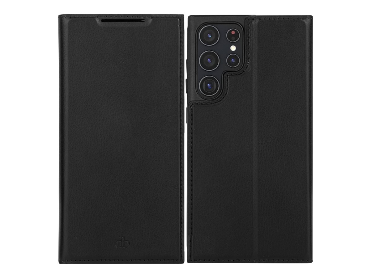 dbramante1928 Oslo - Capa flip cover para telemóvel - poliuretano (PU), plástico - preto - para Samsung Galaxy S22 Ultra