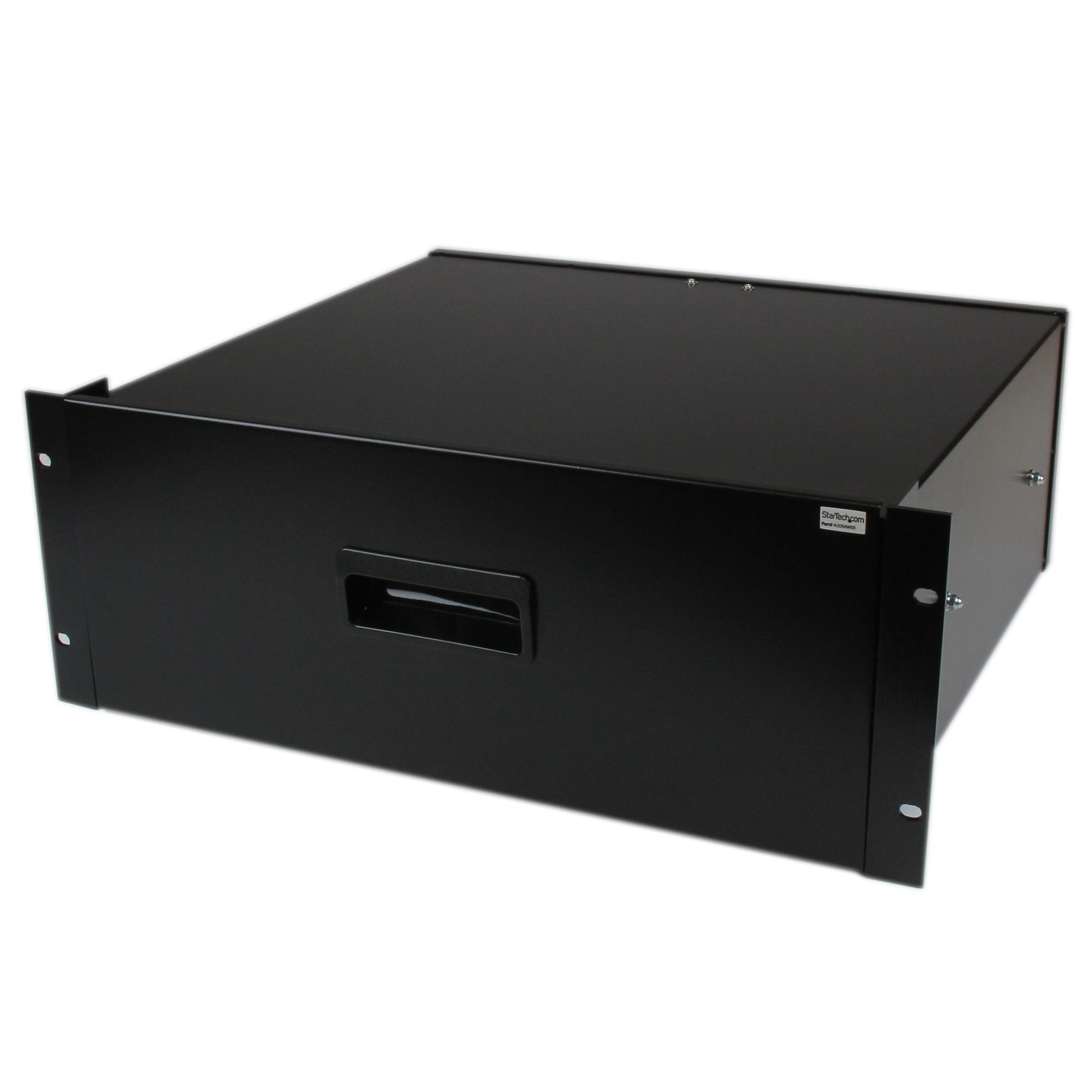 StarTech.com 4U Black Steel Storage Drawer for 19in Racks and Cabinets - Rack storage drawer - 4U - 4UDRAWER - Gaveta de armazenamento de bastidor - 4U - para P/N: CABSCRWS1224, RK2537BKM, RK3236BKF, RK4236BKB, RK4242BK24, RK4242BK30, RKQMCAB12V2