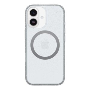OtterBox Symmetry Series Clear - Tampa posterior para telemóvel - compatibilidade MagSafe - camada de policarbonato, elastómero termoplástico (TPE), íman - pó de estrela 4.0 (translúcido) - para Apple iPhone 17