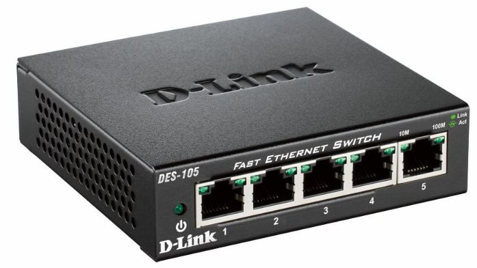 D-Link DES 105 - Interruptor - 5 x 10/100 - desktop