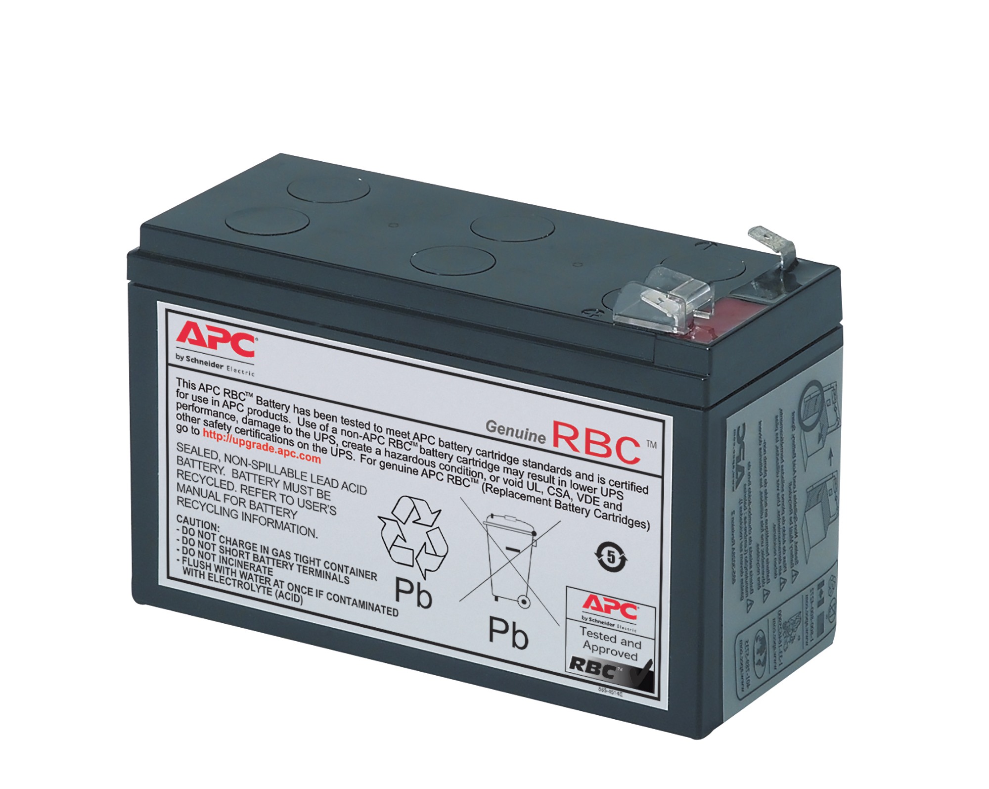 APC Replacement Battery Cartridge #17 - Bateria UPS - 1 bateria x - ácido de chumbo - preto - para P/N: BE850G2, BE850G2-CP, BE850G2-FR, BE850G2-IT, BE850G2-SP, BVN900M1, BVN950M2