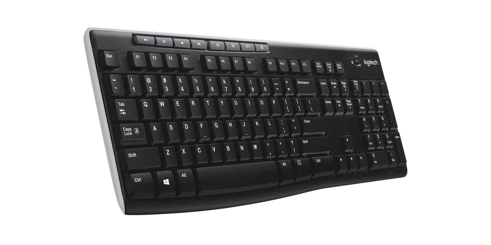 Logitech Wireless Keyboard K270 - Teclado - sem fios - 2.4 GHz - EUA/Europa