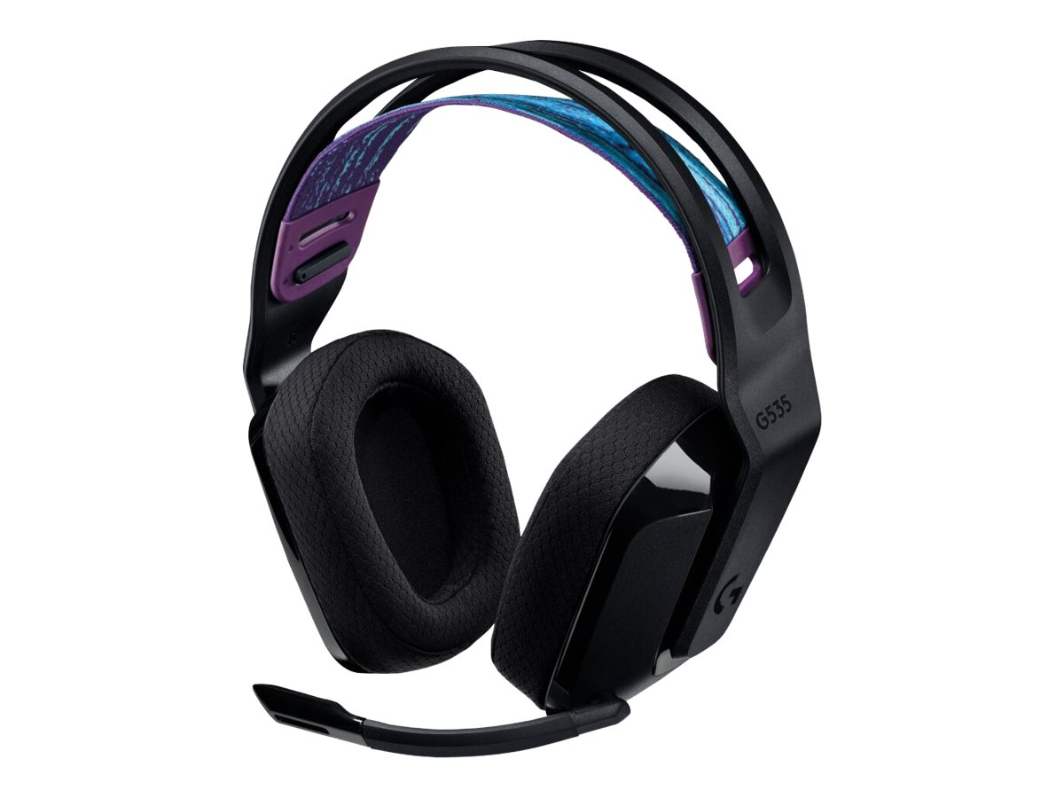 Logitech G G535 LIGHTSPEED Wireless Gaming Headset - Auscultadores - tamanho completo - LIGHTSPEED - sem fios - preto - Certificado pelo Discord