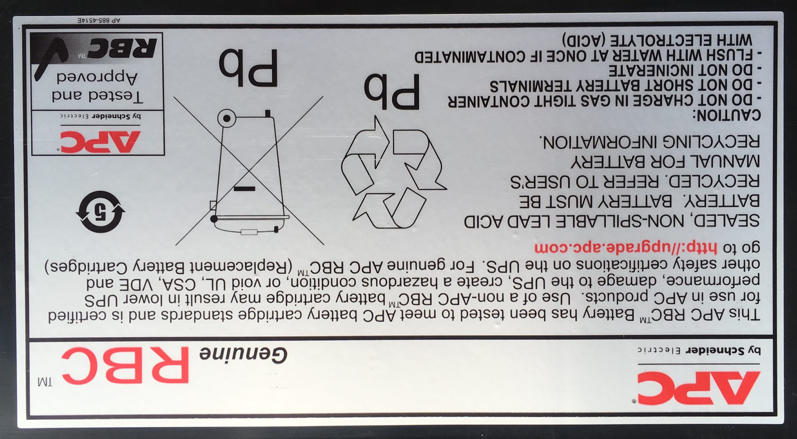 APC Replacement Battery Cartridge #7 - Bateria UPS - 1 bateria x - ácido de chumbo - preto - para P/N: SMT1500C, SMT1500CNC, SMT1500CUS, SMT1500I-AR, SMT1500IC, SMT1500NC, SMT1500X93 - Image 2