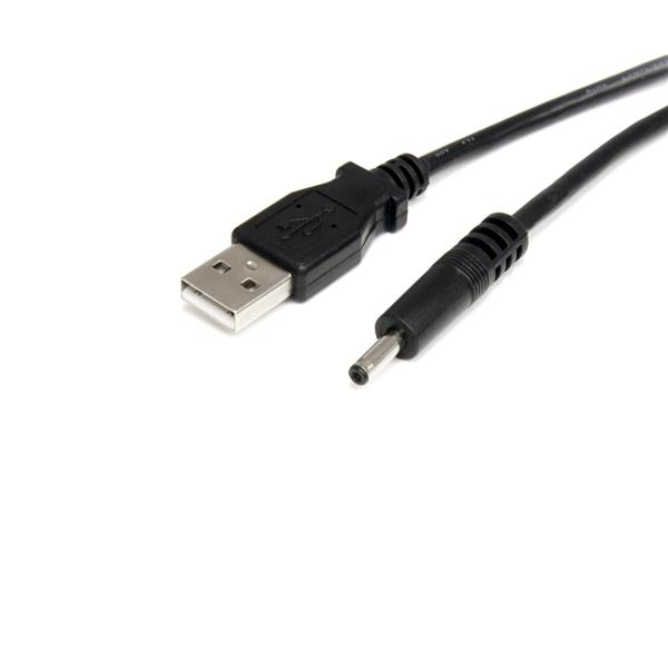 StarTech.com 3 ft. (0.9 m) USB to Type H Barrel 5V DC Power Cable - USB to 3.4mm Power Cable - 5V DC Type H - Black - Bluetooth Charger (USB2TYPEH) - Cabo alimentação / USB - USB (apenas alimentação) (M) para DC jack 3,4 mm (M) - 91 cm - moldado - pr