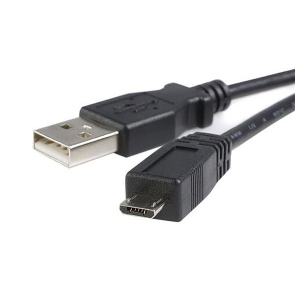 StarTech.com 0.5m Micro USB Cable A to Micro B - Cabo USB - USB (M) para Micro USB Tipo B (M) - USB 2.0 - 50 cm - preto - para P/N: KITBXAVHDPEU, KITBXAVHDPUK