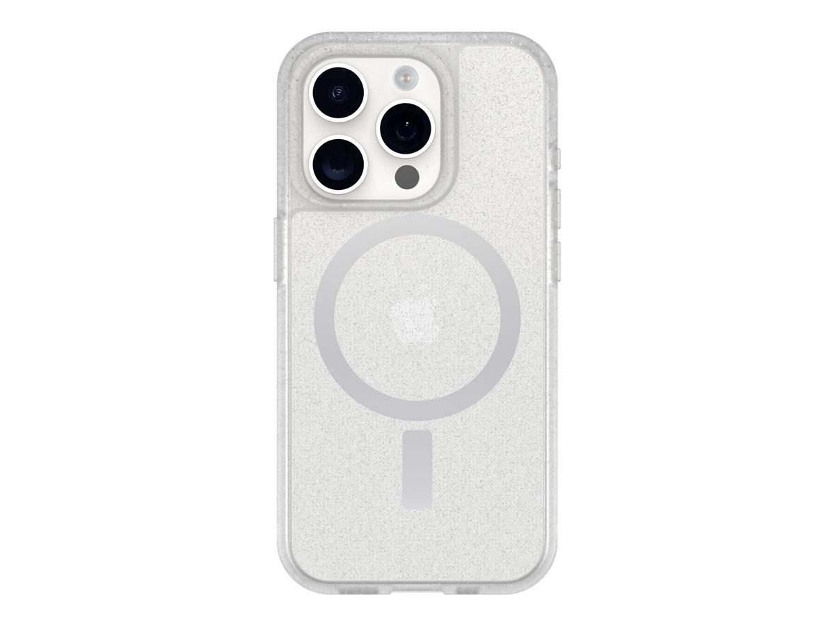 OtterBox React Series - Tampa posterior para telemóvel - compatibilidade MagSafe - poeira estelar (purpurina transparente) - para Apple iPhone 16 Pro