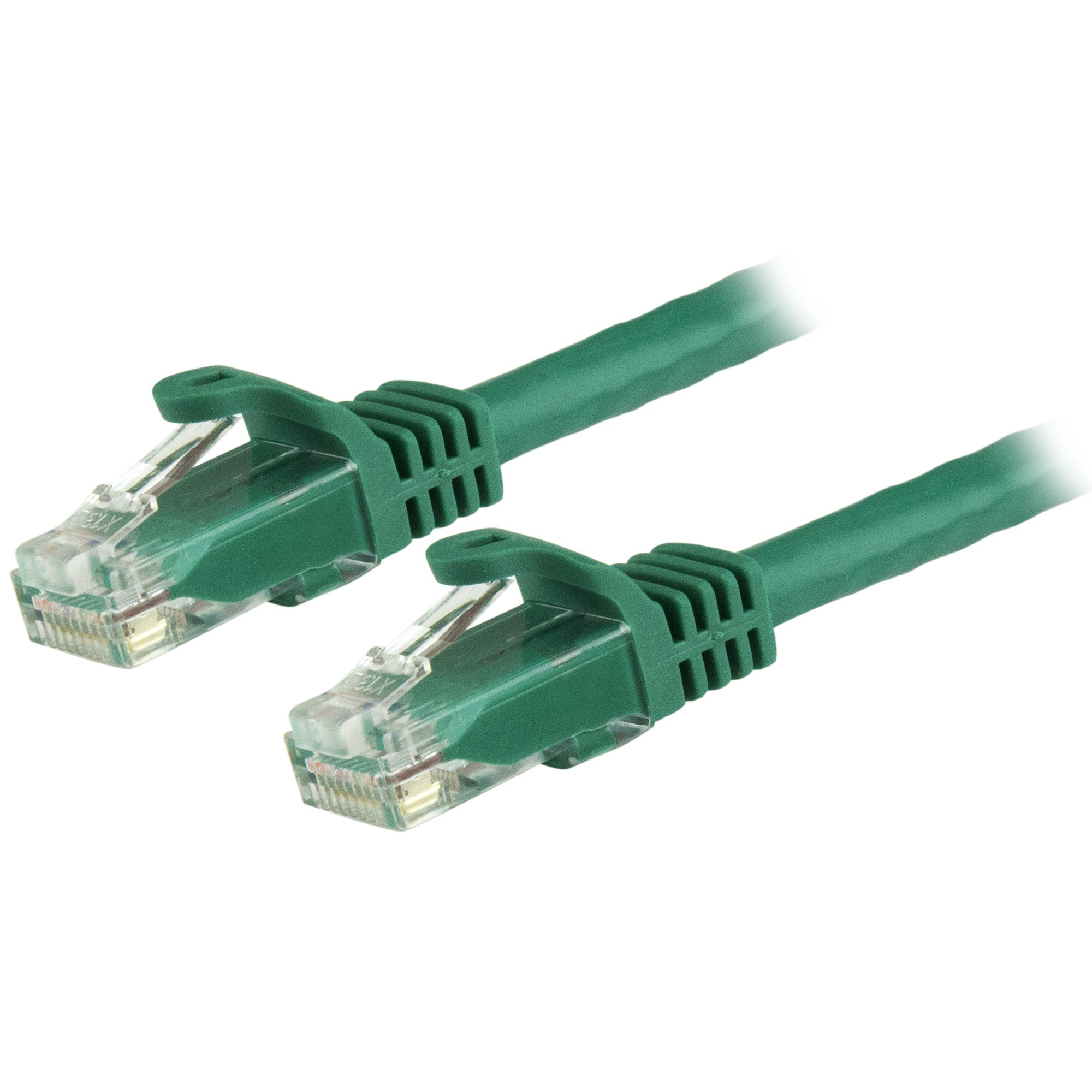 StarTech.com 5m CAT6 Ethernet Cable, 10 Gigabit Snagless RJ45 650MHz 100W PoE Patch Cord, CAT 6 10GbE UTP Network Cable w/Strain Relief, Green, Wiring is UL Certified/TIA - Category 6 - 24AWG (N6PATC5MGN) - Cabo patch - RJ-45 (M) para RJ-45 (M) - 5 m