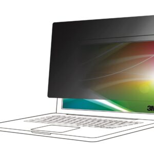 3M Bright Screen Privacy Filter - Filtro de privacidade de notebook - amovível - virar - 14" - preto
