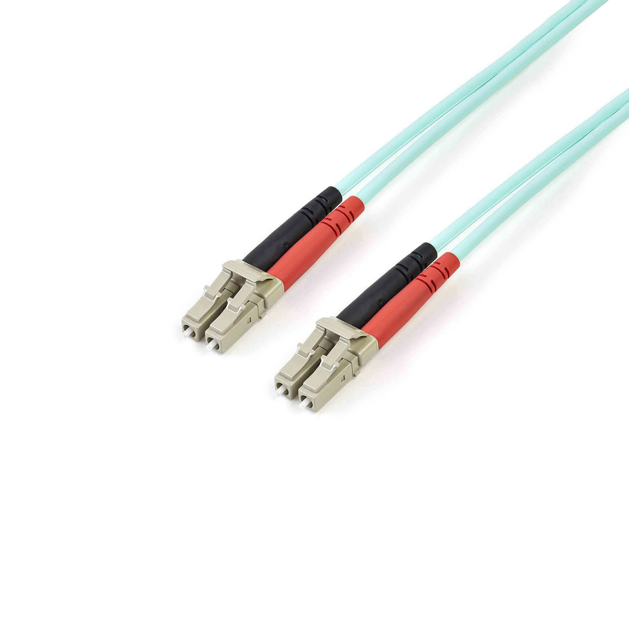 StarTech.com 3m Fiber Optic Cable - 10 Gb Aqua - Multimode Duplex 50/125 - LSZH - LC/LC - OM3 - LC to LC Fiber Patch Cable - Cabo patch - multi-modo LC (M) para multi-modo LC (M) - 3 m - 3 m - fibra óptica - duplex - 50 / 125 micron - OM3 - sem halog