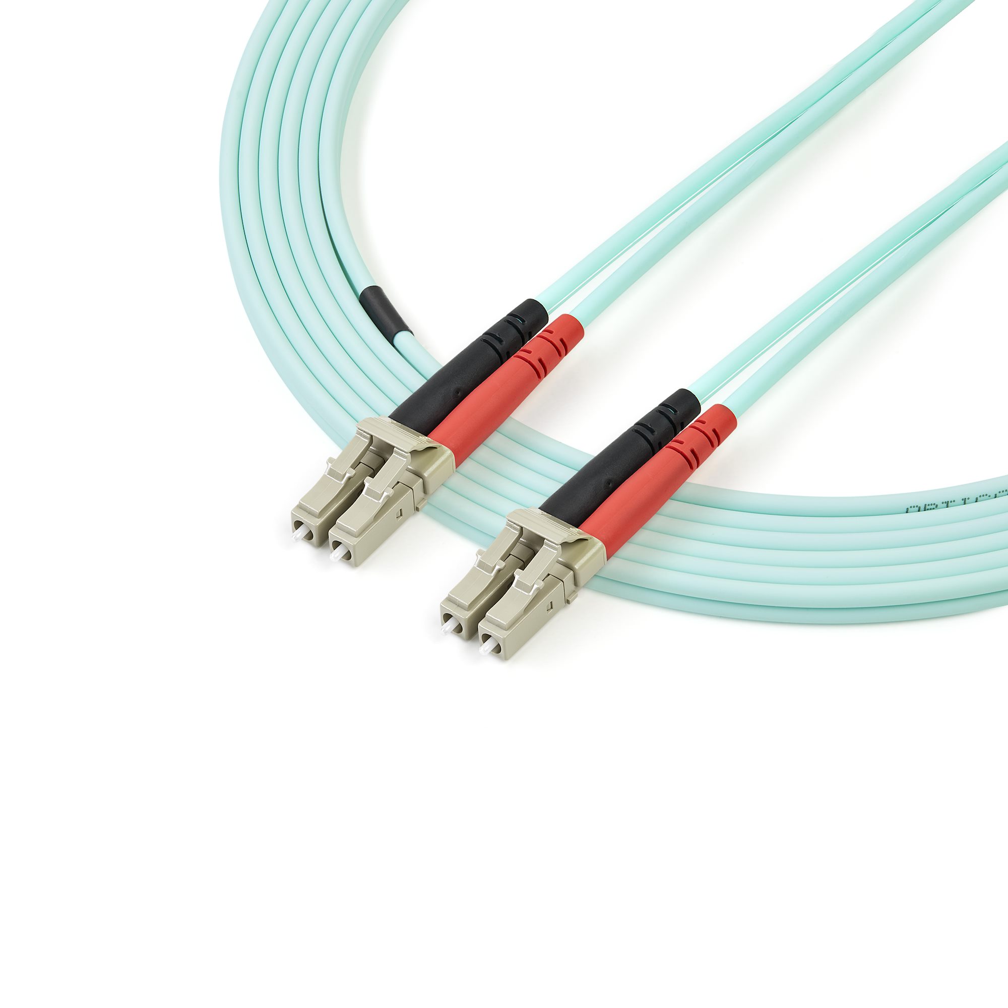 StarTech.com 3m Fiber Optic Cable - 10 Gb Aqua - Multimode Duplex 50/125 - LSZH - LC/LC - OM3 - LC to LC Fiber Patch Cable - Cabo patch - multi-modo LC (M) para multi-modo LC (M) - 3 m - 3 m - fibra óptica - duplex - 50 / 125 micron - OM3 - sem halog - Image 3