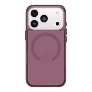 OtterBox Symmetry Series Clear - Tampa posterior para telemóvel - compatibilidade MagSafe - policarbonato, elastómero termoplástico (TPE) - mistério roxo (transparente) - para Apple iPhone 17 Pro
