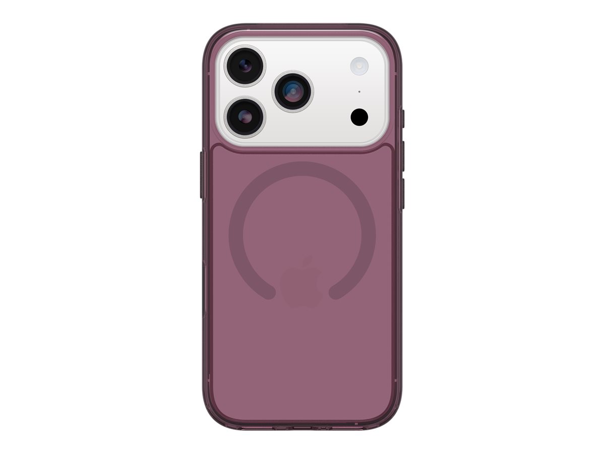 OtterBox Symmetry Series Clear - Tampa posterior para telemóvel - compatibilidade MagSafe - policarbonato, elastómero termoplástico (TPE) - mistério roxo (transparente) - para Apple iPhone 17 Pro