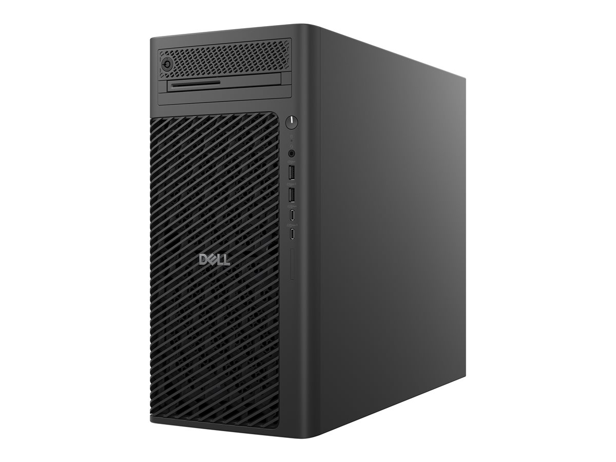 Dell Pro Max Tower T2 FCT2250 - Torre Core Ultra 7 265 / até 5.3 GHz - vPro Enterprise - RAM 16 GB - SSD 512 GB - SED, NVMe, TLC - Intel Graphics - Gigabit Ethernet - Win 11 Pro - monitor: nenhum - preto - BTS - com 3 Anos de Básico no Local